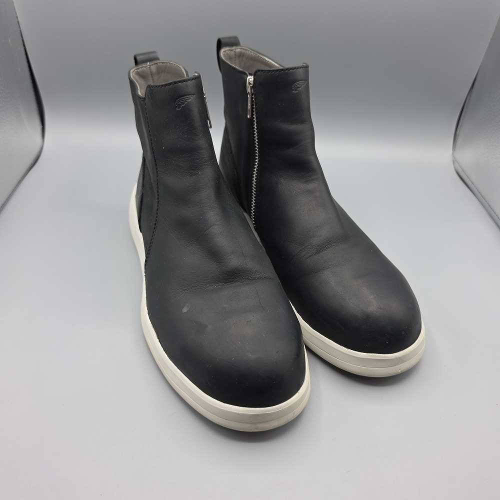 RED WING Cross Lite Boots Womens 9 D Black Leather‎ Composite Safety Toe Zippers